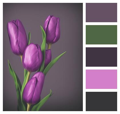 Ai Generated Purple Tulips Happy Mothers Day Image